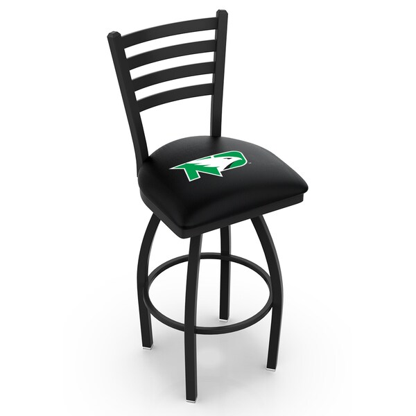 Holland Bar Stool Co 30" Blk Wrinkle North Dakota Swivel Bar Stool, Ladder Back - L01430NORDAK