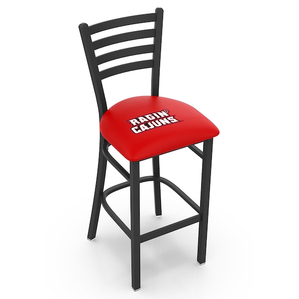Holland Bar Stool Co 30" Blk Wrinkle Louisiana-Lafayette Stationary Bar Stool, Ladder Back - L00430LA-LAF