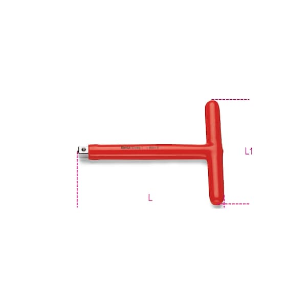 Beta 920MQ/T 1/2 in Square Drive, T-Handle, Insulated 1000V VDE - 009200807