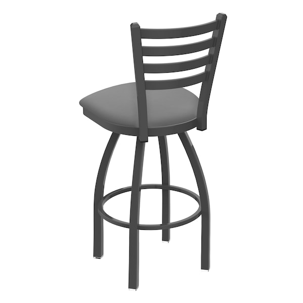 Holland Bar Stool Co 30" Swivel Bar Stool, Pewter Finish, Canter Grey Seat - 41030PW007
