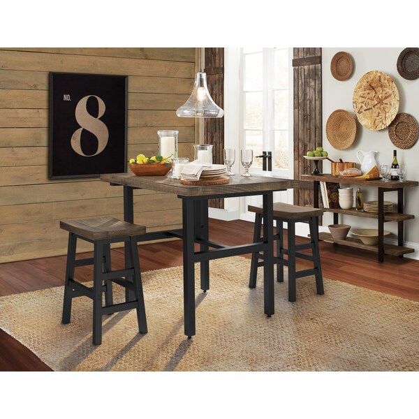 Alaterre Furniture Pomona - Wood 26" Counter Stool with Metal Legs - AMBA2120M