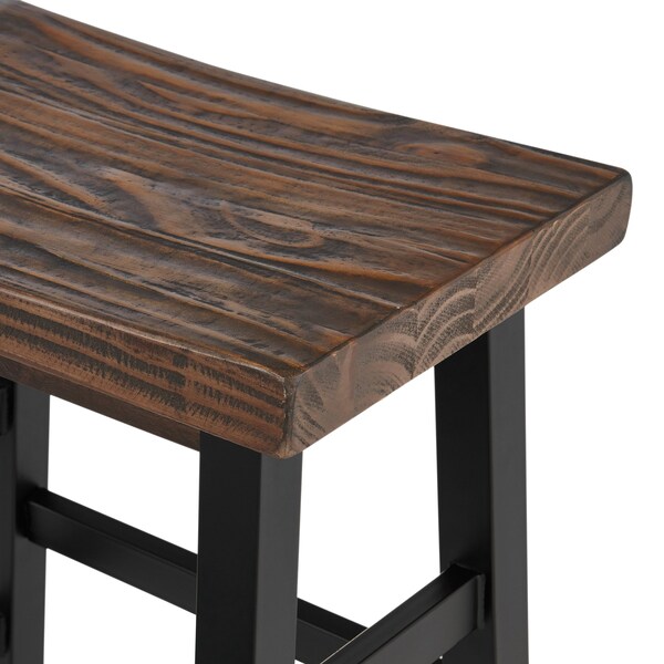 Alaterre Furniture Pomona - Wood 26" Counter Stool with Metal Legs - AMBA2120M