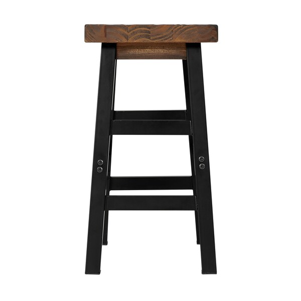 Alaterre Furniture Pomona - Wood 26" Counter Stool with Metal Legs - AMBA2120M