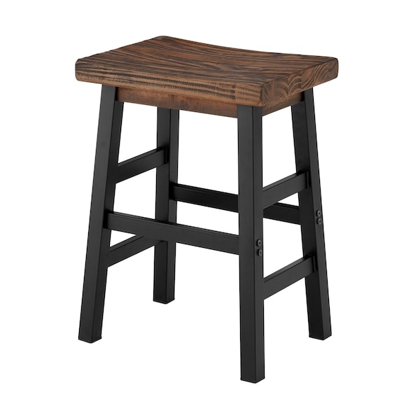 Alaterre Furniture Pomona - Wood 26" Counter Stool with Metal Legs - AMBA2120M