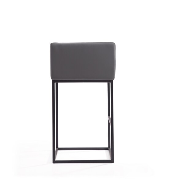 Manhattan Comfort Embassy Barstool in Grey and Black (Set of 3) - 3-BS018-GY