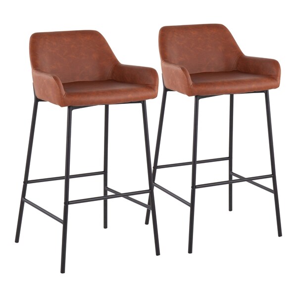 Lumisource Daniella Fixed-Height Bar Stool - Set of 2 PR - B30-DNLA2 BKPUCAM2