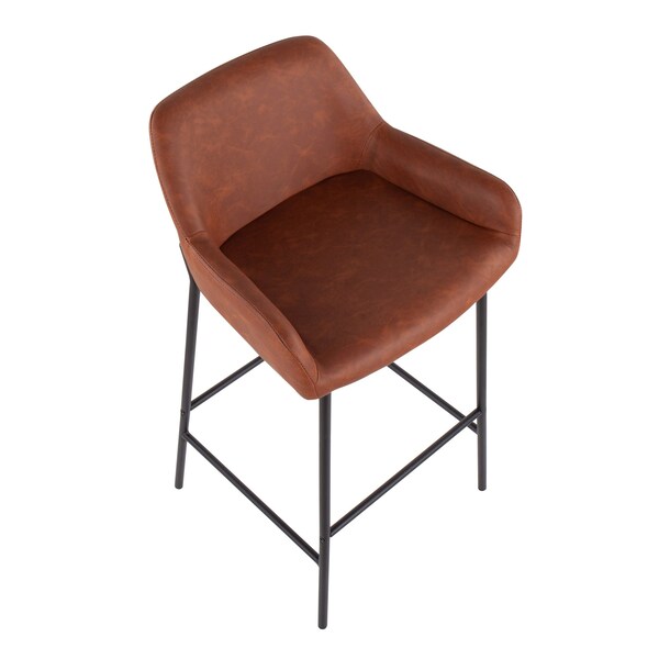Lumisource Daniella Fixed-Height Bar Stool - Set of 2 PR - B30-DNLA2 BKPUCAM2