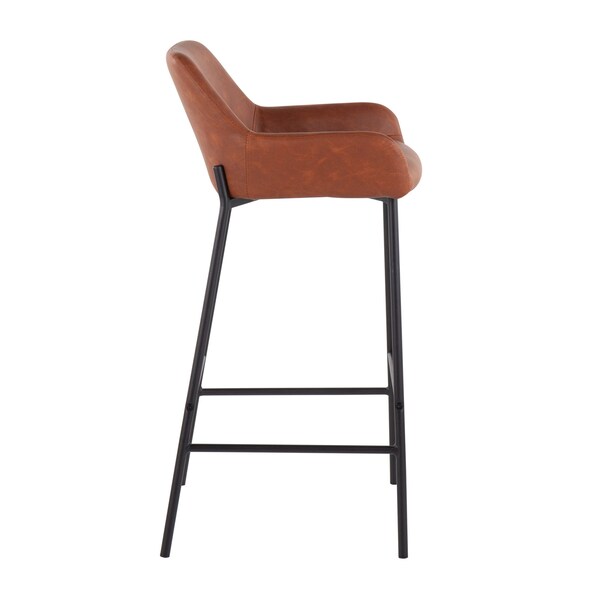Lumisource Daniella Fixed-Height Bar Stool - Set of 2 PR - B30-DNLA2 BKPUCAM2