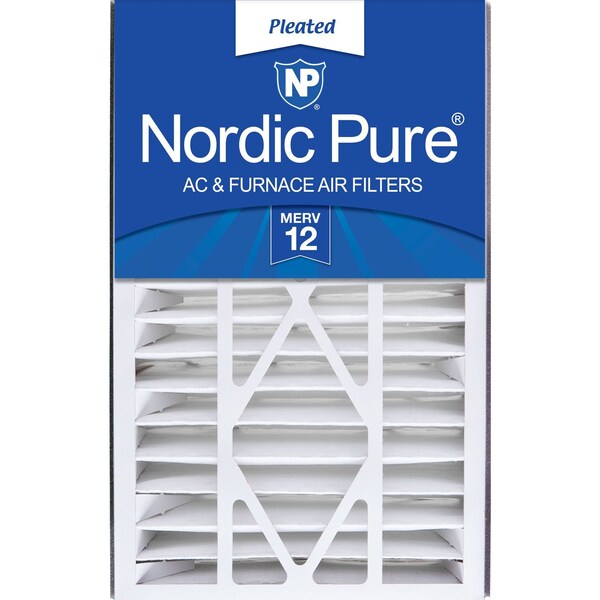 Nordic Pure 16x25x5 Pleated Air Filter, High Capacity, Electrostatically Charged Synthetic Media, MERV 12 - 16X25X5ABM12-1