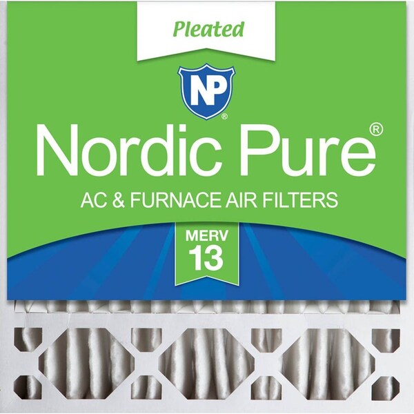 Nordic Pure 20x20x5 Pleated Air Filter, High Capacity, Electrostatically Charged Synthetic Media, MERV 13 - 20X20X5HM13-1