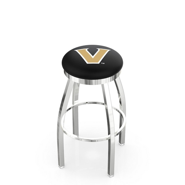 Holland Bar Stool Co 25" Chrome Vanderbilt Swivel Bar Stool, Accent Ring - L8C2C25VANDER