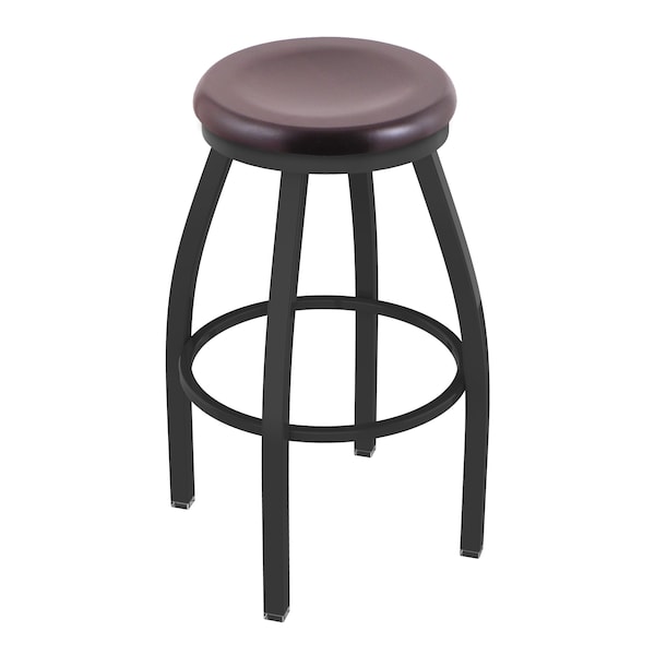 Holland Bar Stool Co 30" Swivel Bar Stool, Pewter Finish, Dark Cherry Maple Seat - 80230PWDCMPL