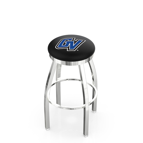 Holland Bar Stool Co 30" Chrome Grand Valley State Swivel Bar Stool, Accent Ring - L8C2C30GVSTUN