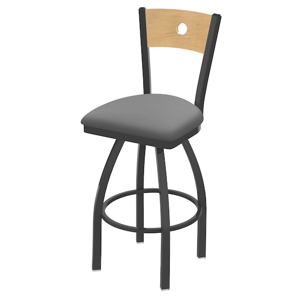 Holland Bar Stool Co 30" Swivel Counter Stool, Bronze Finish, Nat Back, Canter Grey Seat - 83030PWNATMPLB007
