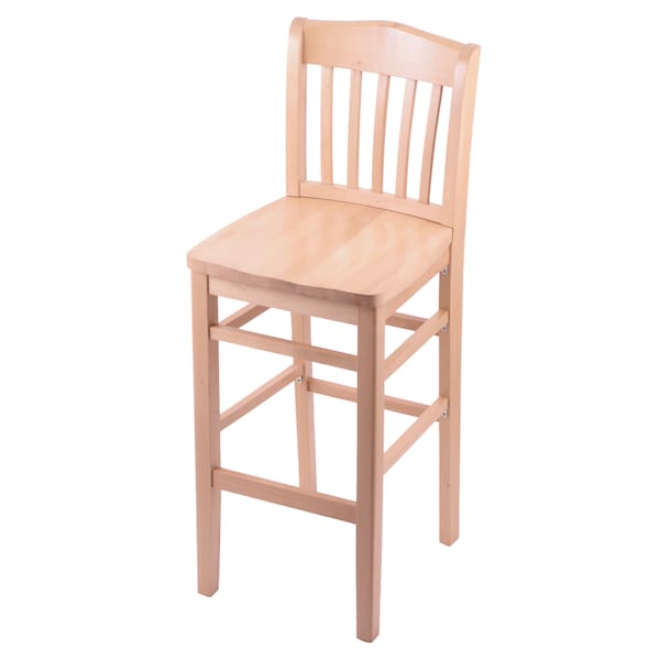Holland Bar Stool Co 30" Bar Stool, Natural Finish, a Natural Seat - 311030NATNAT
