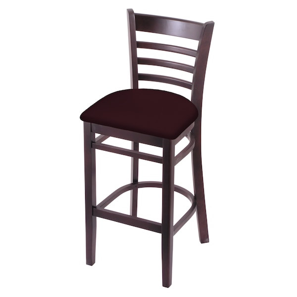 Holland Bar Stool Co 30" Bar Stool, Dark Cherry Finish, Canter Bordeaux Seat - 314030DC005