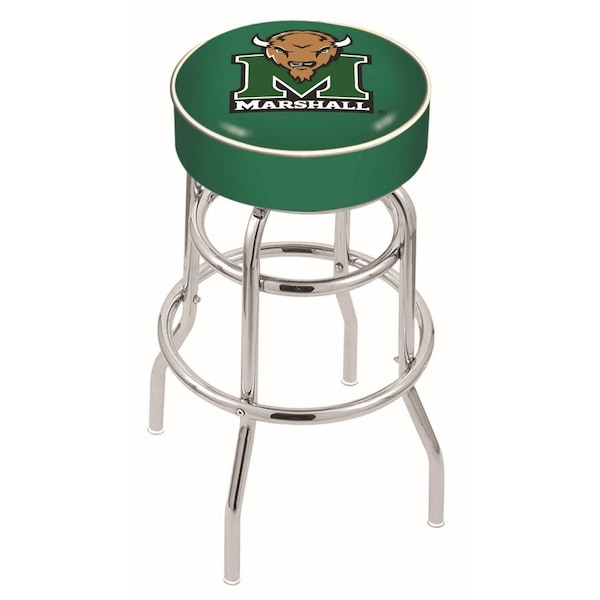 Holland Bar Stool Co 25" 4" Marshall Cushion Seat, Double-Ring Chrome Swivel Bar Stool - L7C125MRSHLL
