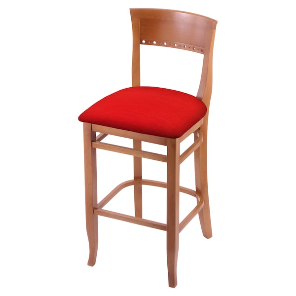 Holland Bar Stool Co 30" Bar Stool, Medium Finish, Canter Red Seat - 316030MED011