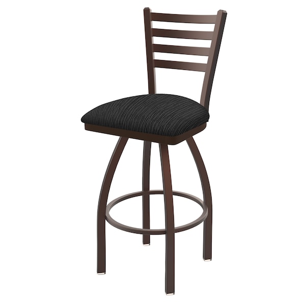 Holland Bar Stool Co 30" Swivel Bar Stool, Bronze Finish, Graph Coal Seat - 41030BZ018