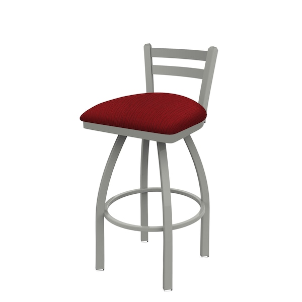 Holland Bar Stool Co 30" Low Back Swivel Bar Stool, Nickel Finish, Graph Ruby Seat - 41130AN016