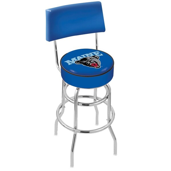 Holland Bar Stool Co 30" Chrome 2-Ring Maine Swivel Bar Stool, Back - L7C430MAINEU