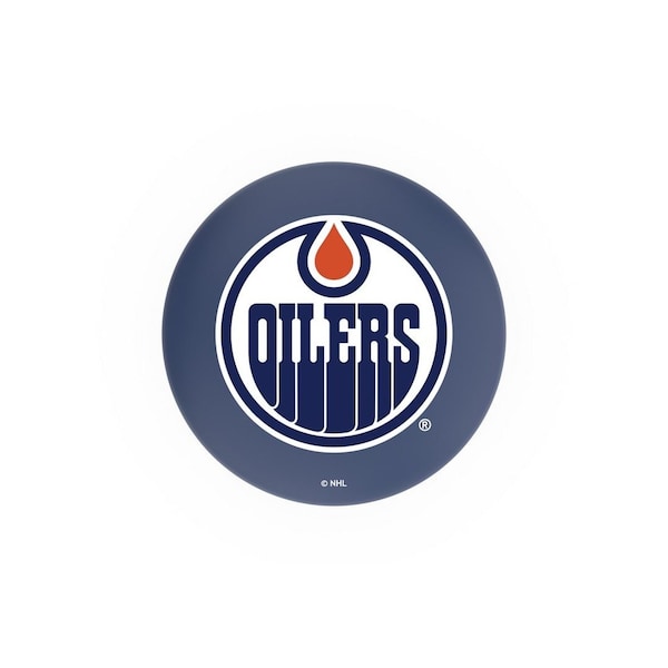 Holland Bar Stool Co 25" Blk Wrinkle Edmonton Oilers Swivel Bar Stool, Accent Ring - L8B2B25EDMOIL