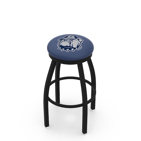 Holland Bar Stool Co 25" Blk Wrinkle Georgetown Swivel Bar Stool, Accent Ring - L8B2B25GRGTWN