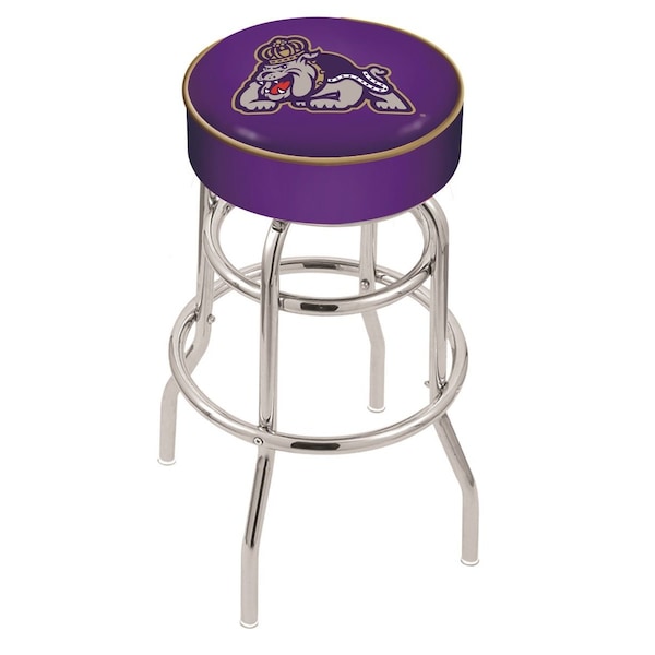 Holland Bar Stool Co 25" James Madison Cushion Seat, 2-Ring Chrome Swivel Bar Stool - L7C125JMSMAD