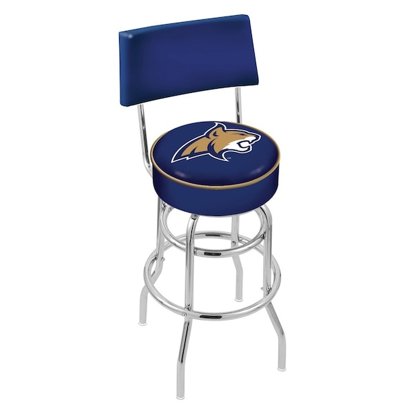 Holland Bar Stool Co 25" Chrome 2-Ring Montana State Swivel Bar Stool, Back - L7C425MONTST