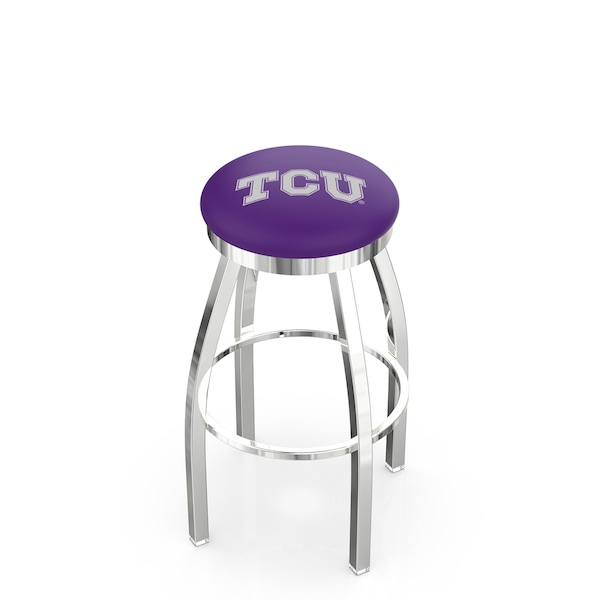 Holland Bar Stool Co 25" Chrome TCU Swivel Bar Stool, Accent Ring - L8C2C25TEXCHR