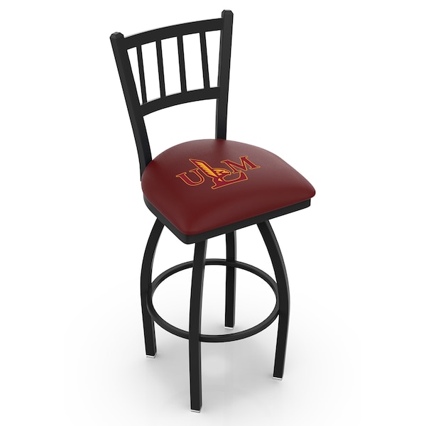 Holland Bar Stool Co 30" Blk Wrinkle Louisiana-Monroe Swivel Bar Stool, Jailhouse Back - L01830LA-MON