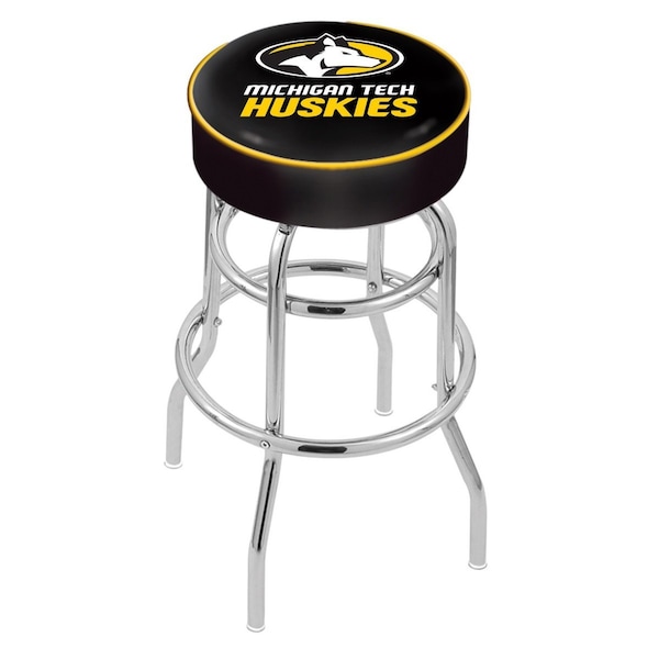 Holland Bar Stool Co 30" Michigan Tech Cushion Seat, 2-Ring Chrome Swivel Bar Stool - L7C130MITECH
