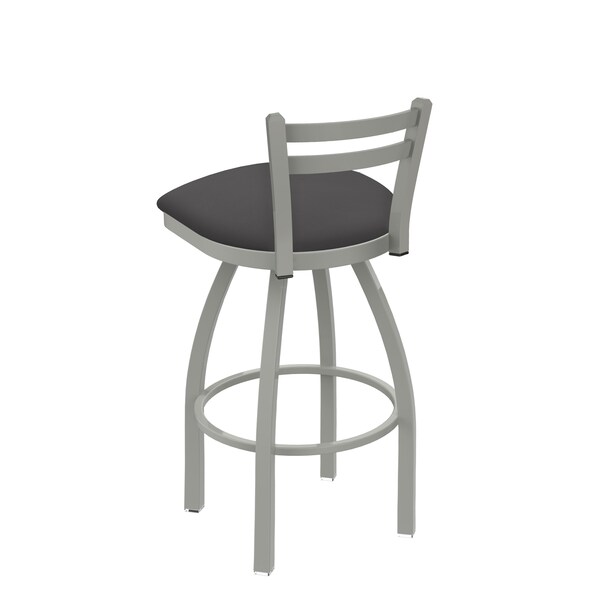 Holland Bar Stool Co 30" Low Back Swivel Bar Stool, Nickel Finish, Canter Storm Seat - 41130AN004