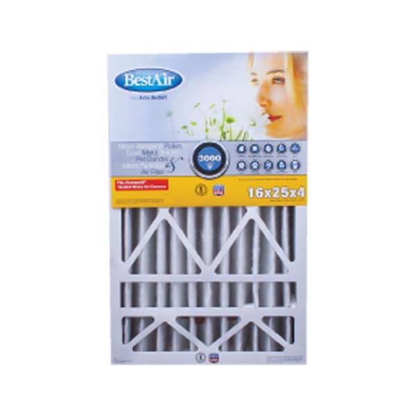 Bestair 25 x 16 x 4 in. Pleated Air Filter, 3PK - BE4793
