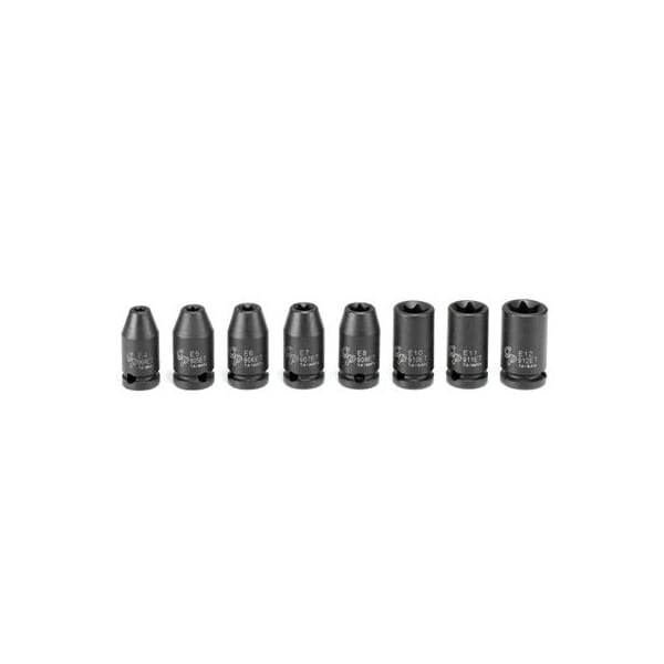 Grey Pneumatic SKT SET 1/4" DR 8 PC EXTERNAL TORX IM - GP998ET