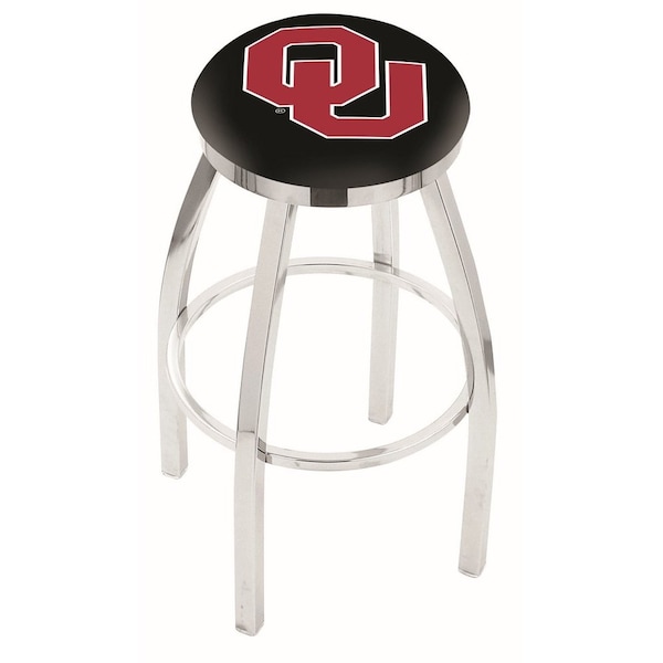 Holland Bar Stool Co 30" Chrome Oklahoma Swivel Bar Stool, Accent Ring - L8C2C30OKLHMA