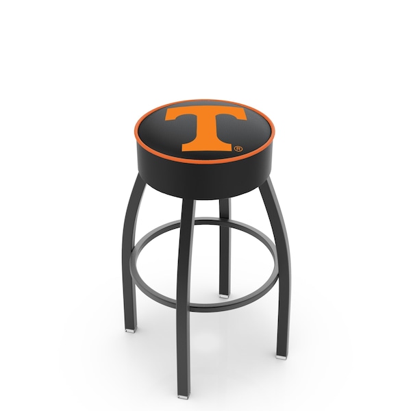 Holland Bar Stool Co 25" 4" Tennessee Cushion Seat, Blk Wrinkle Base Swivel Bar Stool - L8B125TENNES