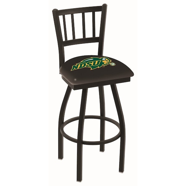 Holland Bar Stool Co 30" Blk Wrinkle North Dakota State Swivel Bar Stool, Jailhouse Back - L01830NDAKST-B
