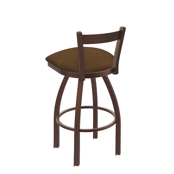 Holland Bar Stool Co 30" Low Back Swivel Bar Stool, Bronze Finish, Rein Thatch Seat - 82130BZ026