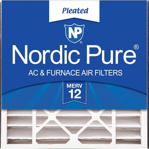 Nordic Pure 20x20x5 Pleated Air Filter, High Capacity, Electrostatically Charged Synthetic Media, MERV 12 - 20X20X5ABM12-1