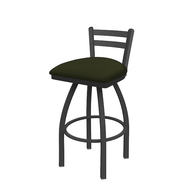 Holland Bar Stool Co 30" Low Back Swivel Bar Stool, Pewter Finish, Canter Pine Seat - 41130PW010