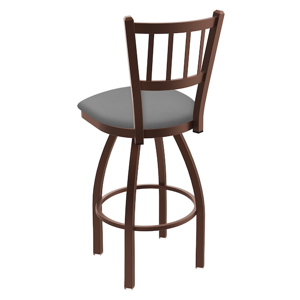 Holland Bar Stool Co 30" Swivel Bar Stool, Bronze Finish, Canter Grey Seat - 81030BZ007