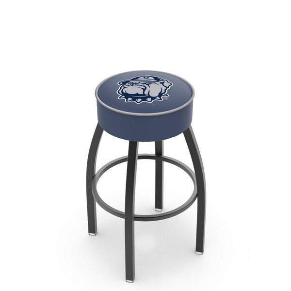 Holland Bar Stool Co 30" 4" Georgetown Cushion Seat, Blk Wrinkle Base Swivel Bar Stool - L8B130GRGTWN