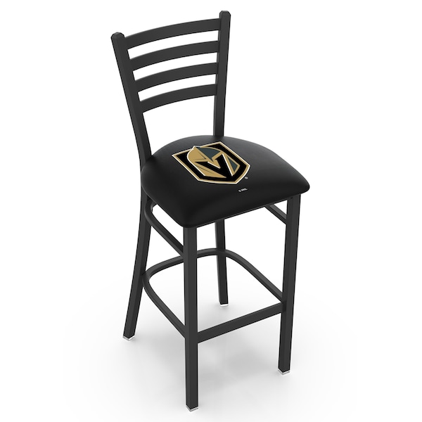Holland Bar Stool Co 30" Blk Wrinkle Vegas Golden Knights Stationary Bar Stool, Ladder Back - L00430LVGDKN