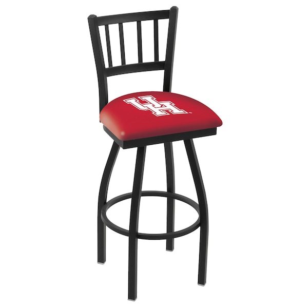 Holland Bar Stool Co 30" Blk Wrinkle Houston Swivel Bar Stool, Jailhouse Back - L01830HOUSTON
