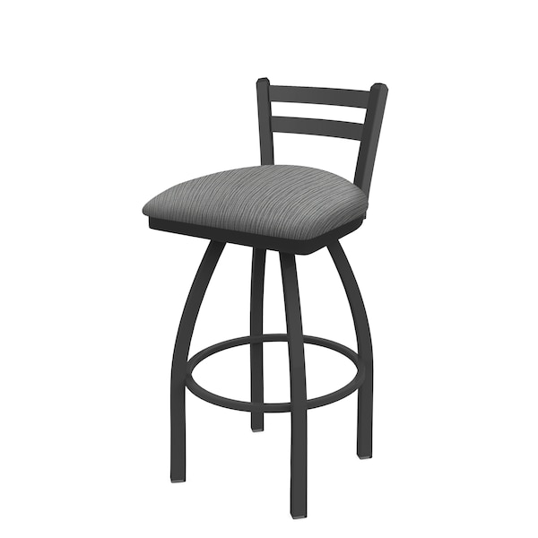 Holland Bar Stool Co 30" Low Back Swivel Bar Stool, Pewter Finish, Graph Seat - 41130PW020