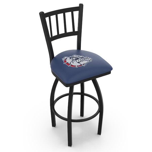 Holland Bar Stool Co 25" Blk Wrinkle Gonzaga Swivel Bar Stool, Jailhouse Back - L01825GONZGA