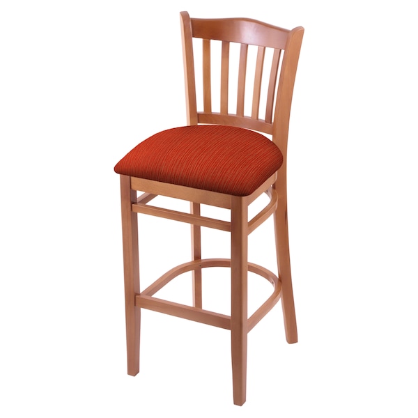 Holland Bar Stool Co 30" Bar Stool, Medium Finish, Graph Poppy Seat - 312030MED021