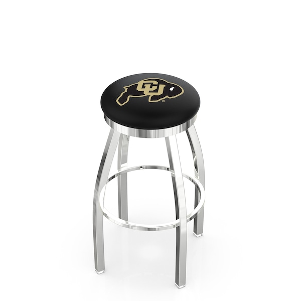 Holland Bar Stool Co 25" Chrome Colorado Swivel Bar Stool, Accent Ring - L8C2C25COLOUN