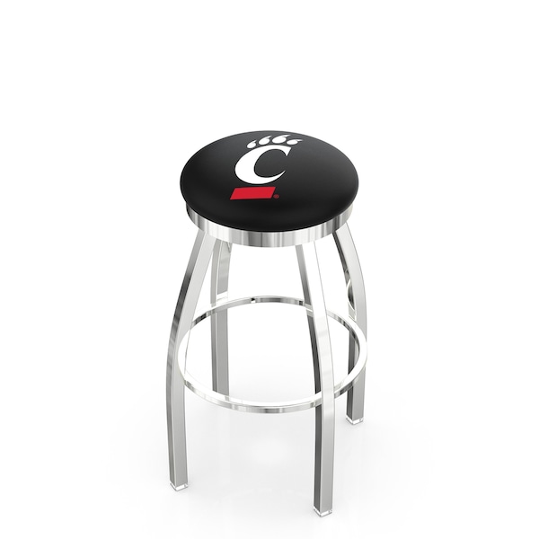 Holland Bar Stool Co 30" Chrome Cincinnati Swivel Bar Stool, Accent Ring - L8C2C30CINCIN